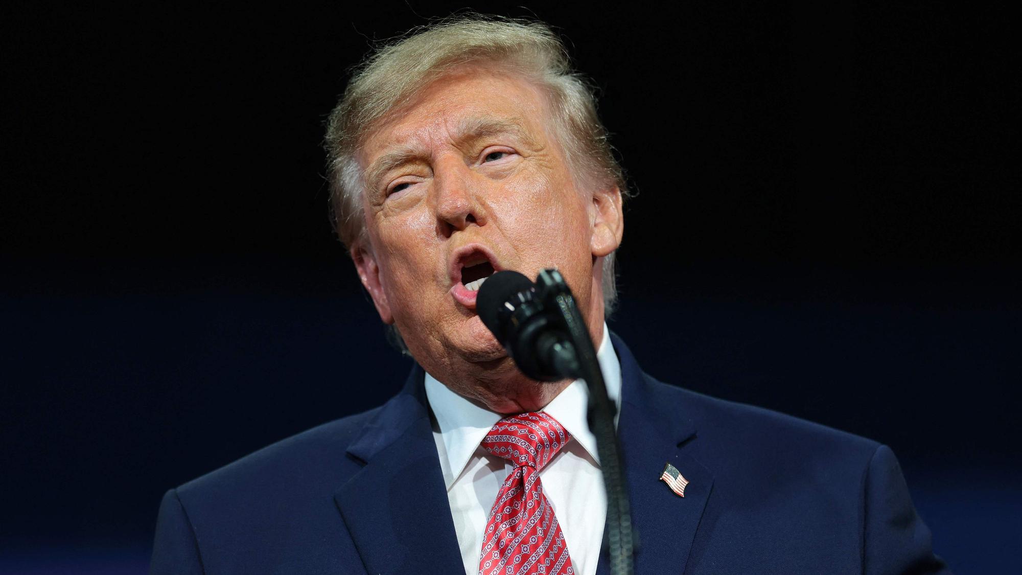 US-Präsident Donald Trump bei einer Wahlkampfveranstaltung in Kansas. (Archivbild)