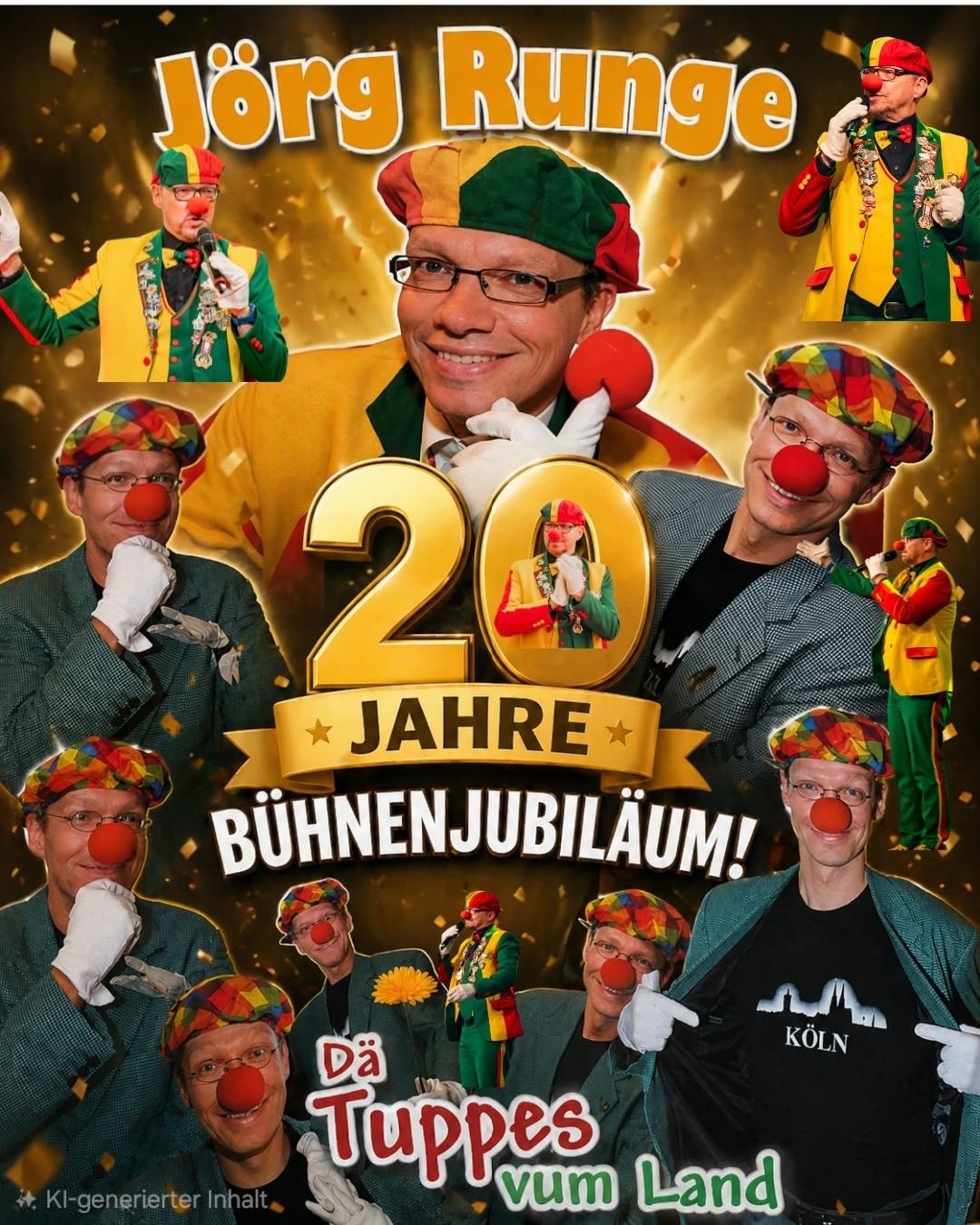 Collage von Jörg Runge als Dä Tuppes vum Land.