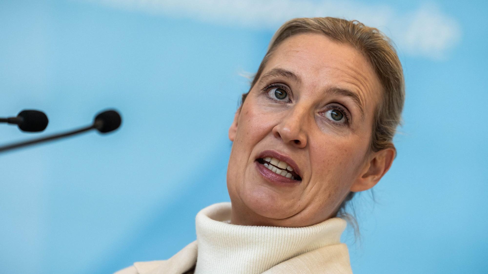 AfD-Chefin Alice Weidel. Mehrere Medien berichteten über interne Kommunikation zu einer Parteispende. (Archivbild)
