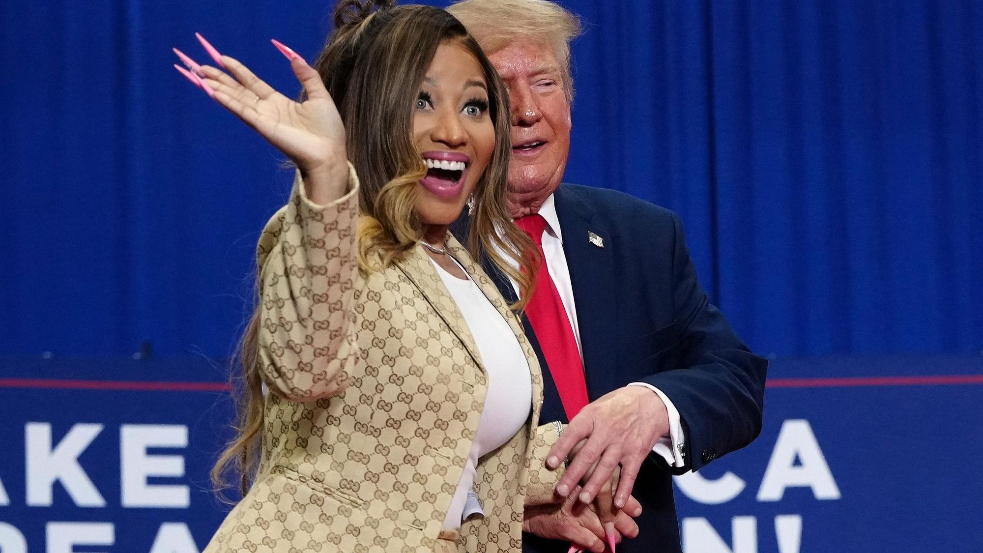 Nicki Minaj mit US-Präsident Trump in Michigan