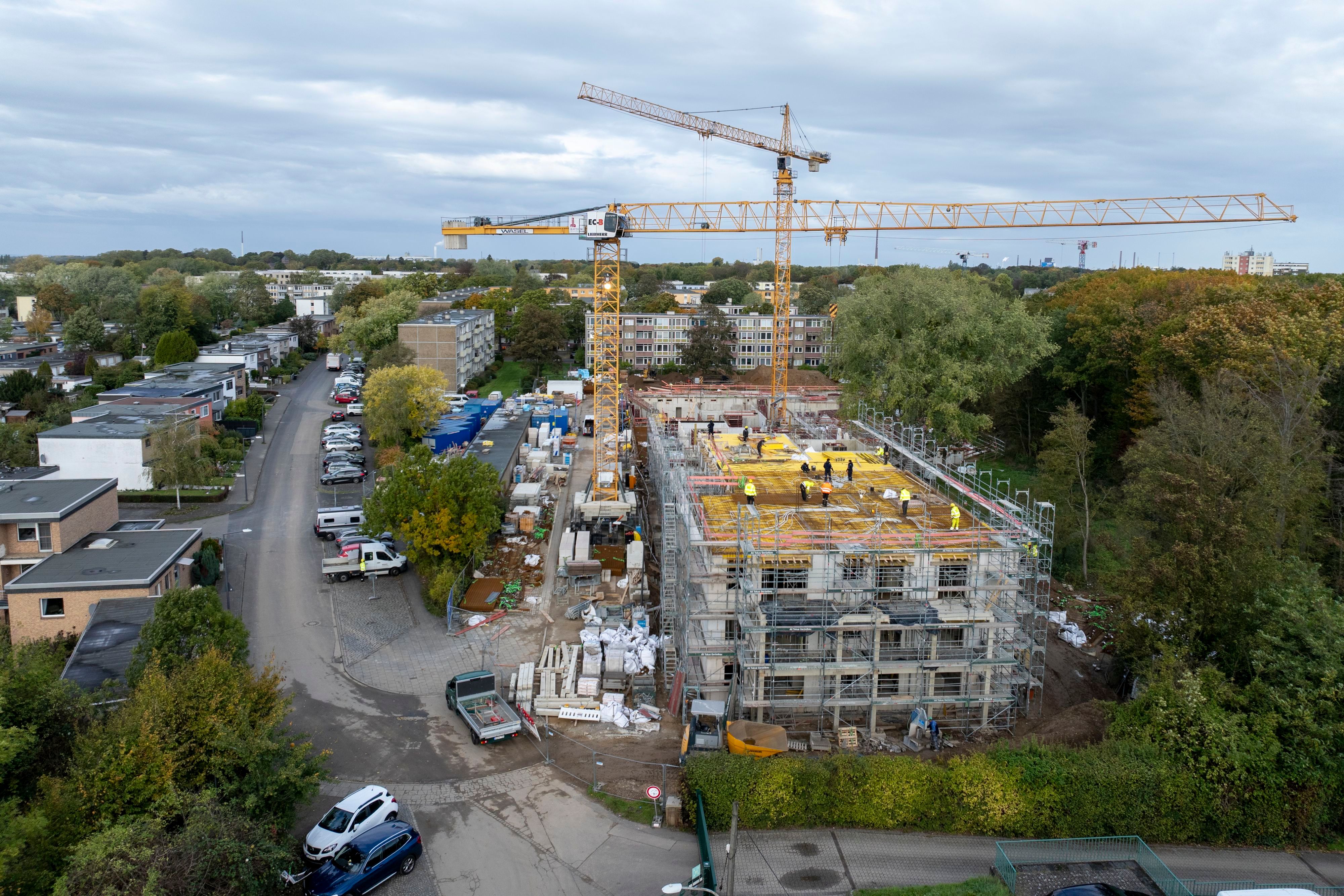Die GAG Immobilien AG errichtet bei ihrem Neubauprojekt Elias-Gut-Straße zahlreiche neue Wohnungen.