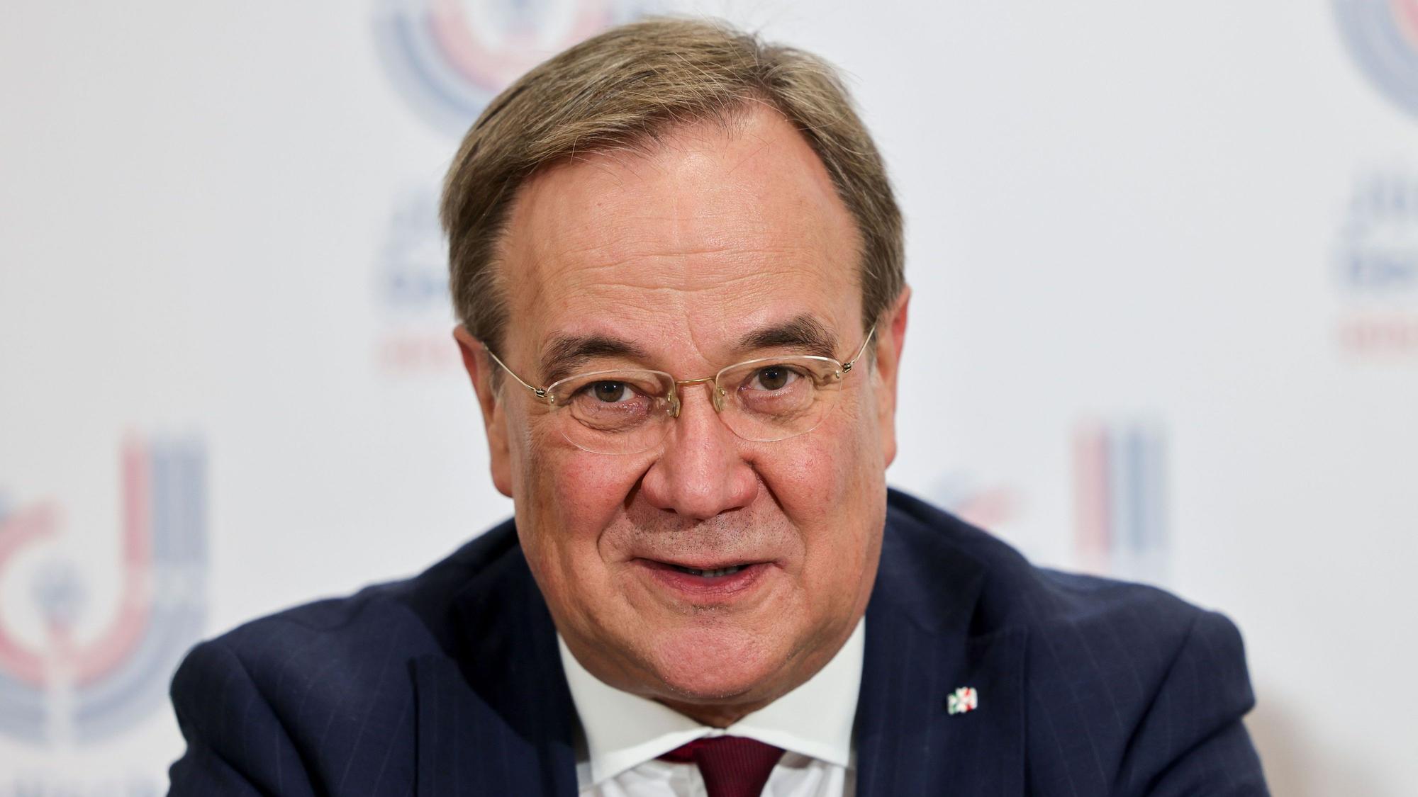 Armin Laschet (CDU), früherer Ministerpräsident des Landes Nordrhein-Westfalen, bei einer Pressekonferenz. (Archivbild)