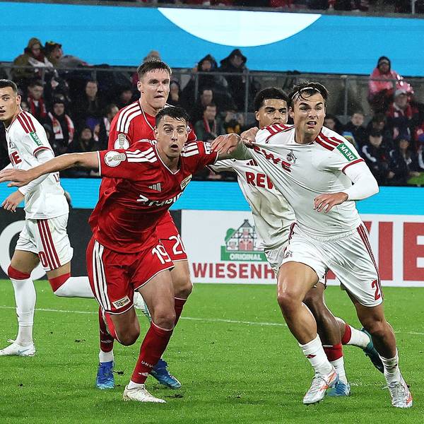 Joel Schmied zeigte gegen Union Berlin eine hervorragende Leistung im Abwehrzentrum.