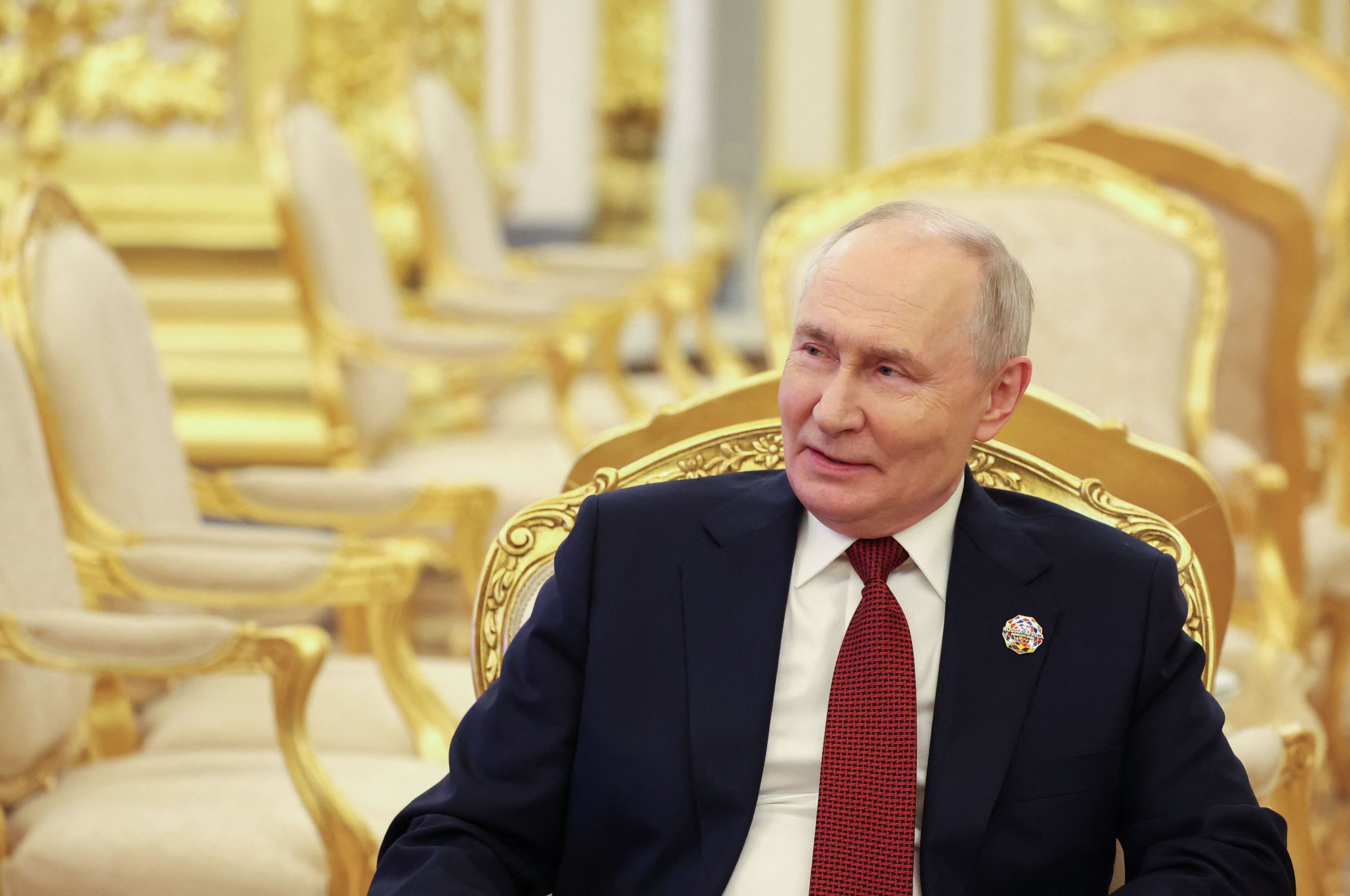 Kremlchef Wladimir Putin während des Russland-Afrika-Gipfels in Moskau.