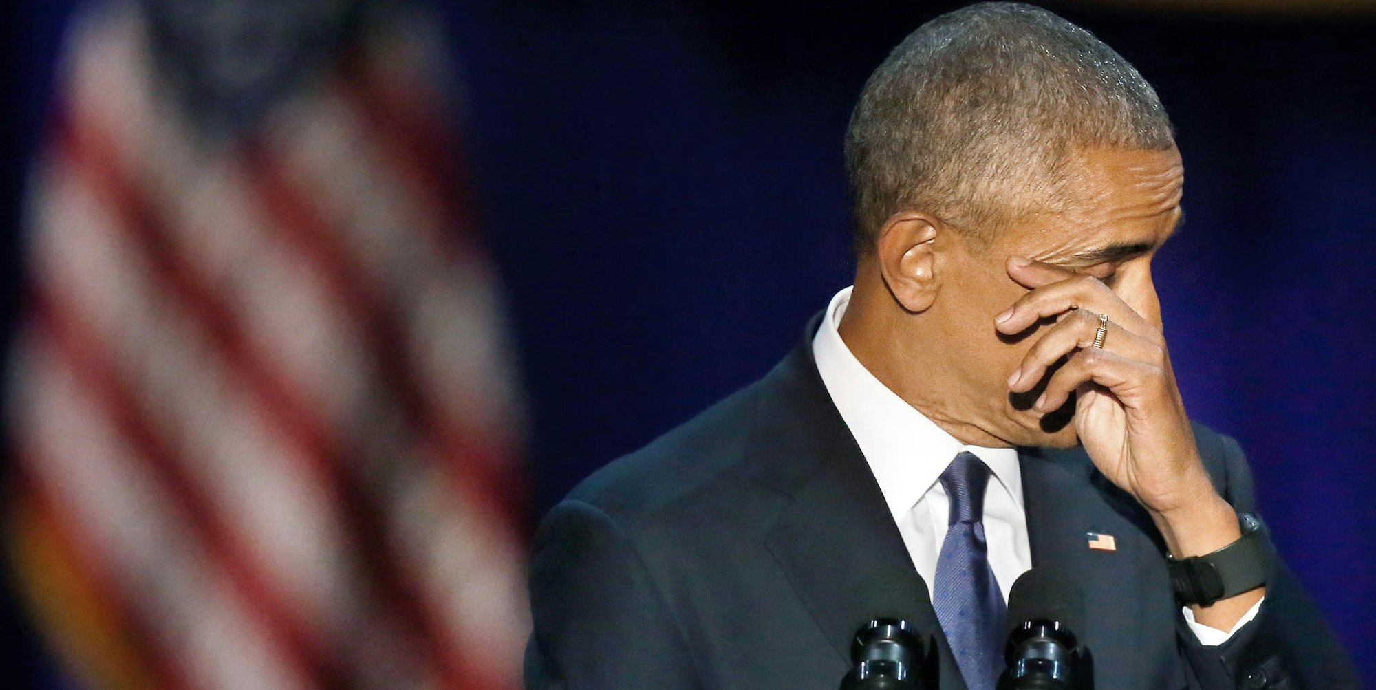 Obama mit Tränen