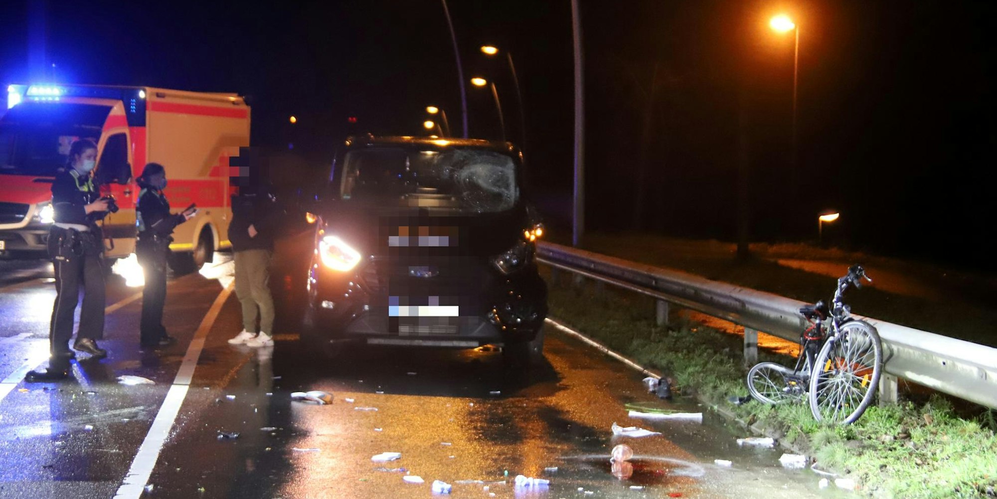 GEPIXELT Troisdorf Rad Auto Unfall