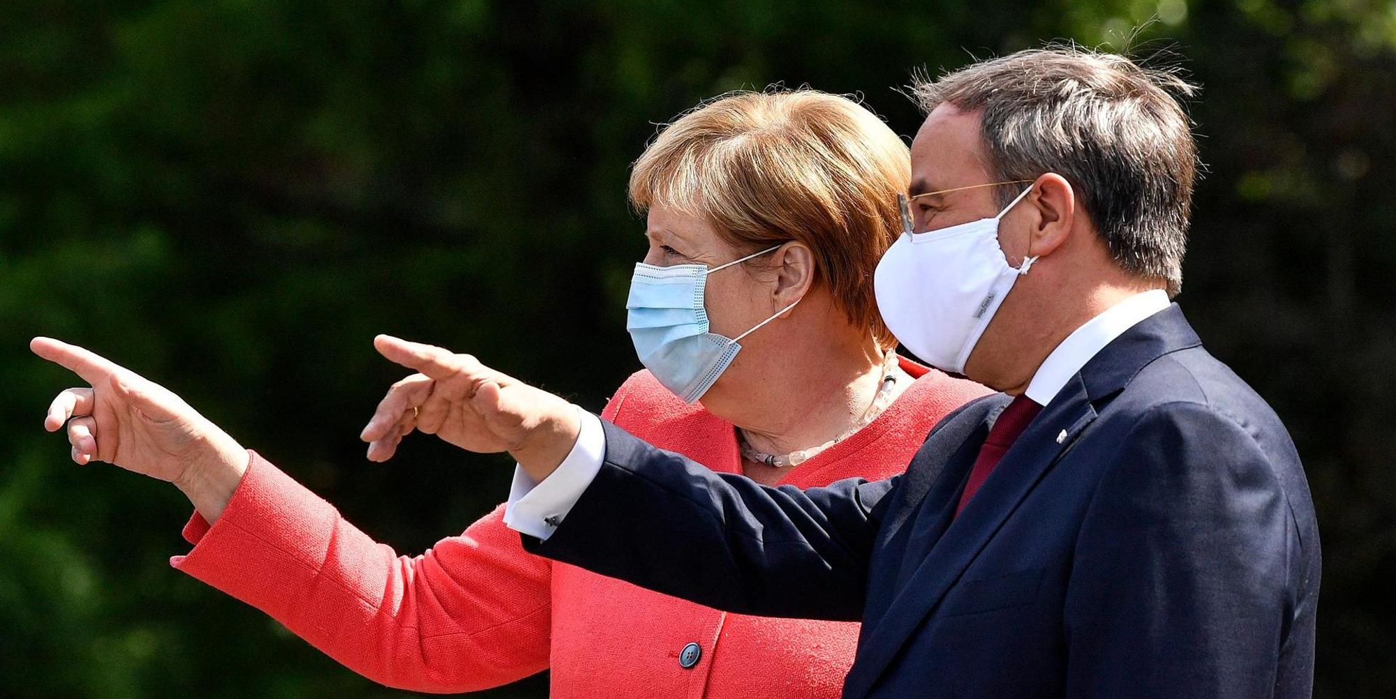 Merkel Laschet dpa