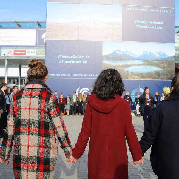 Klimakonferenz Menschenkette