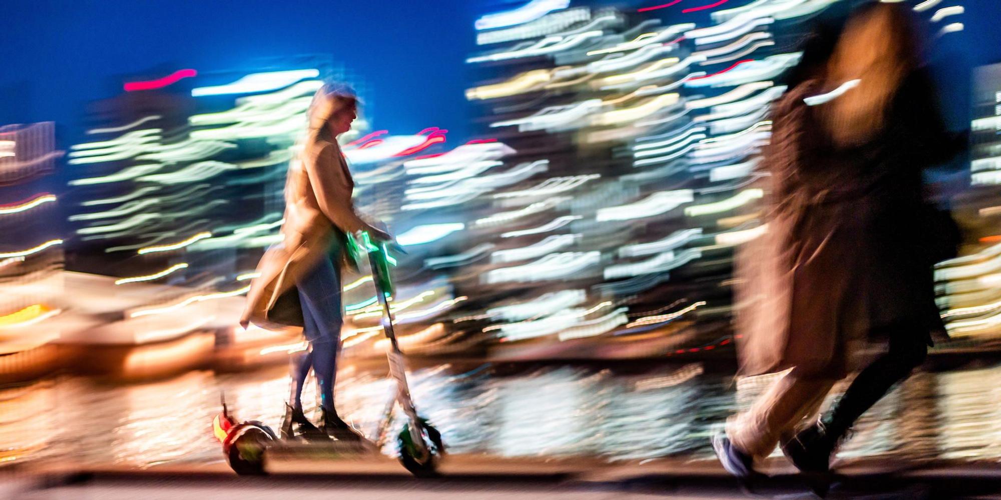 E-Scooter nachts