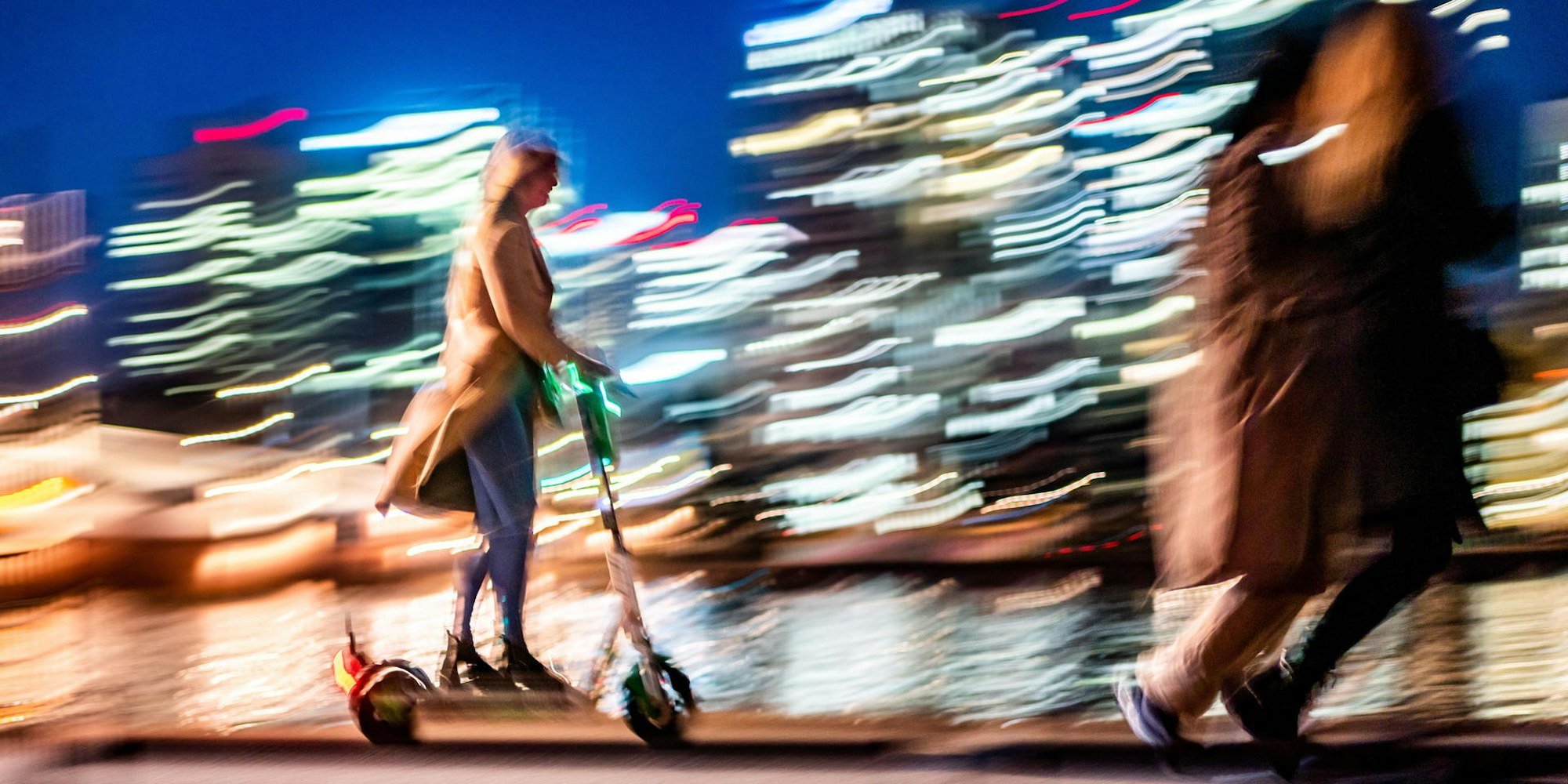 E-Scooter nachts