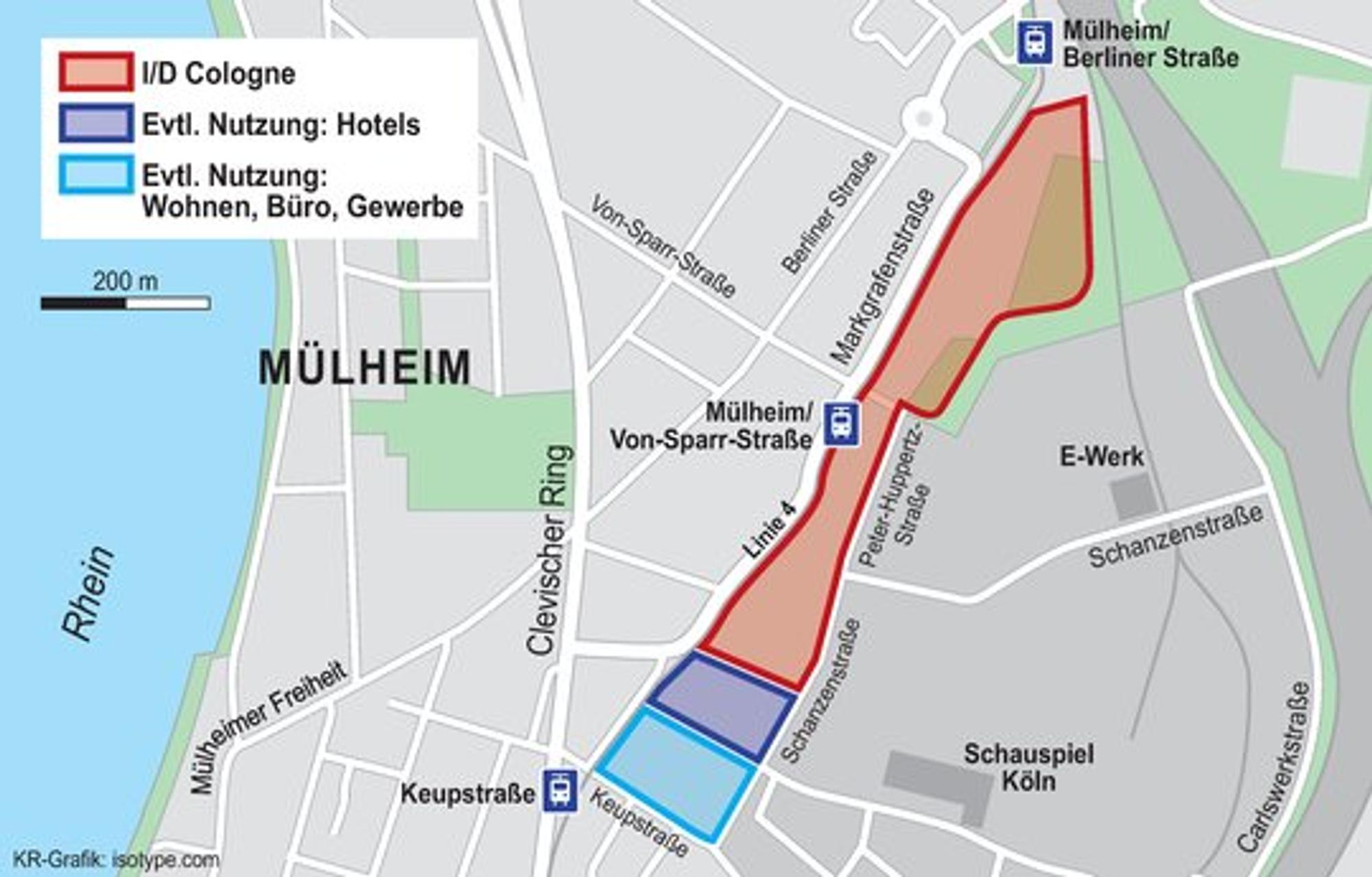 Karte Mülheim Hafen