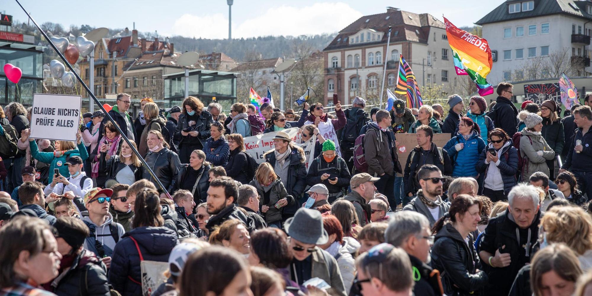Corona Demo Stuttgart DPA 030421