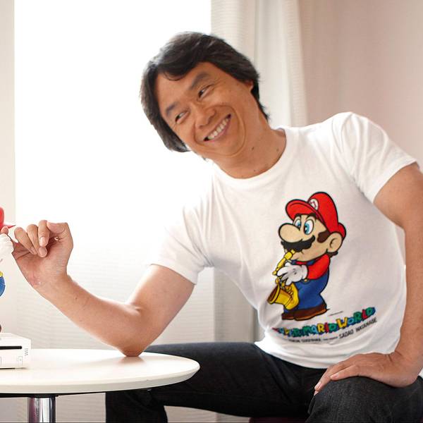 Super Mario und Erfinder Shigeru Miyamoto