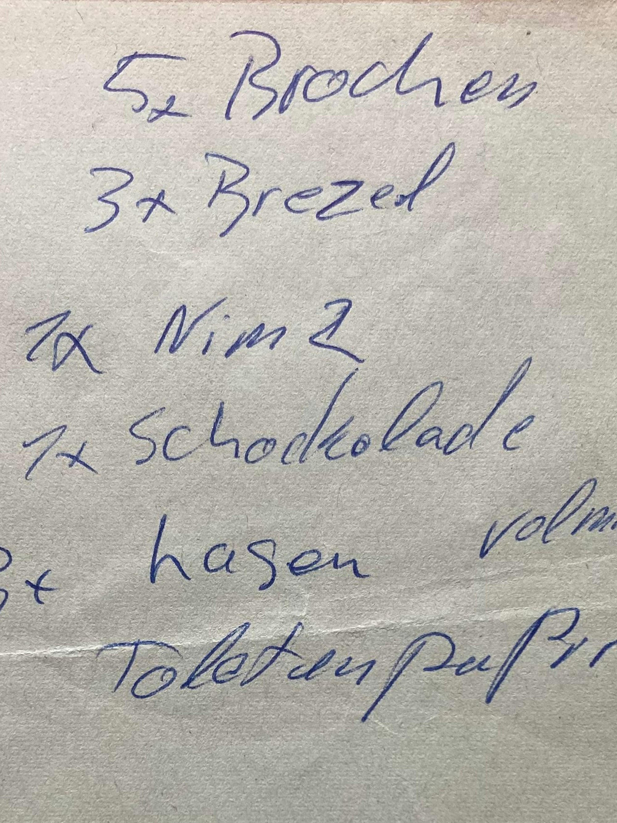 einkaufszettel middendorf