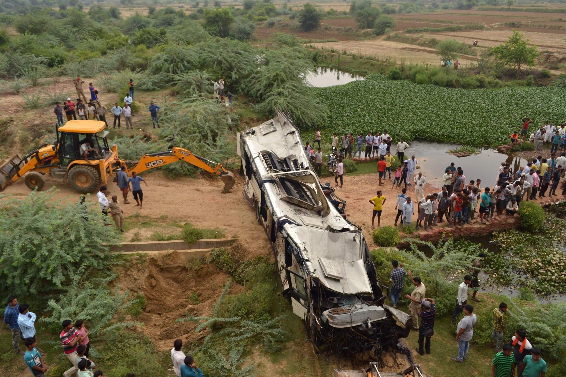 Indien Bus Unfall afp