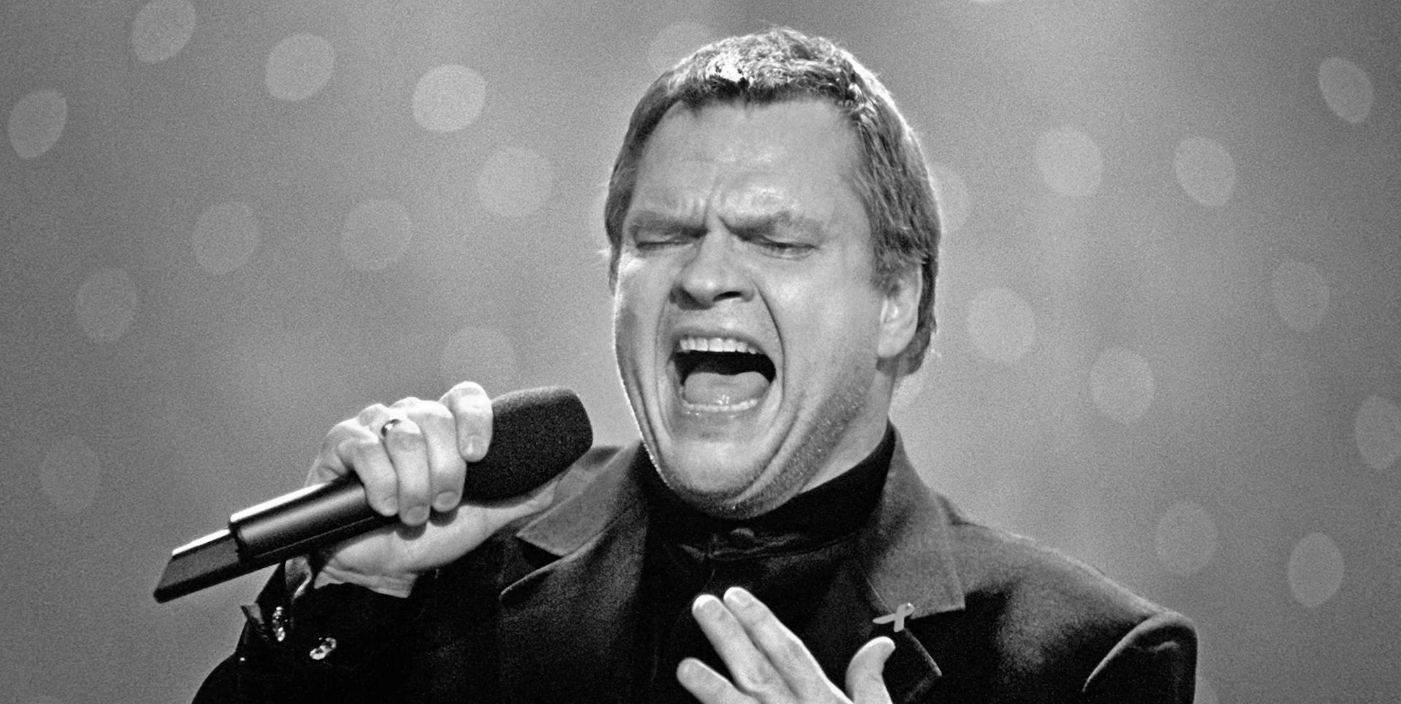 Meat Loaf schwarzweiß