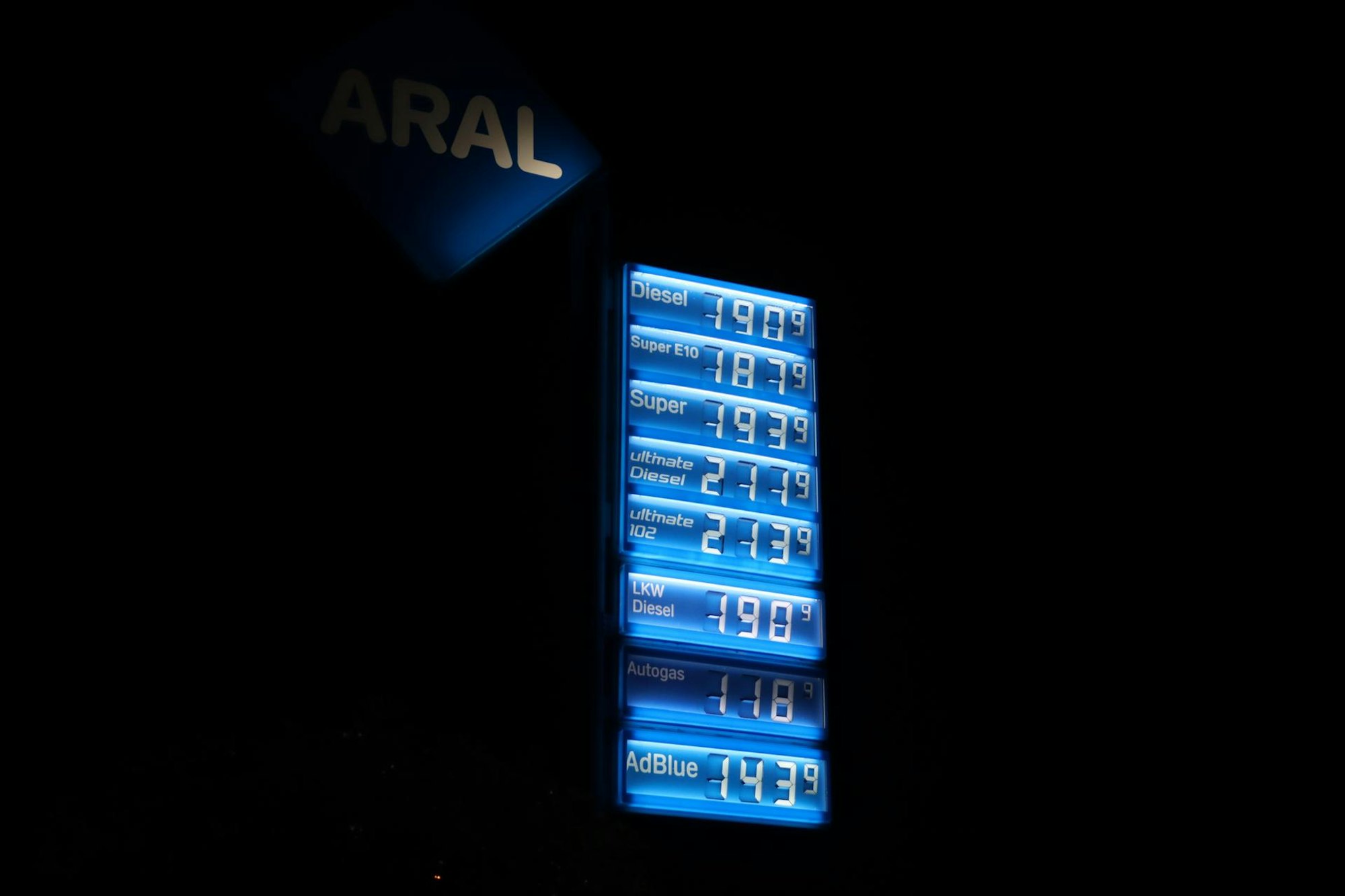 Tankrabatt Oberberg Mitternacht