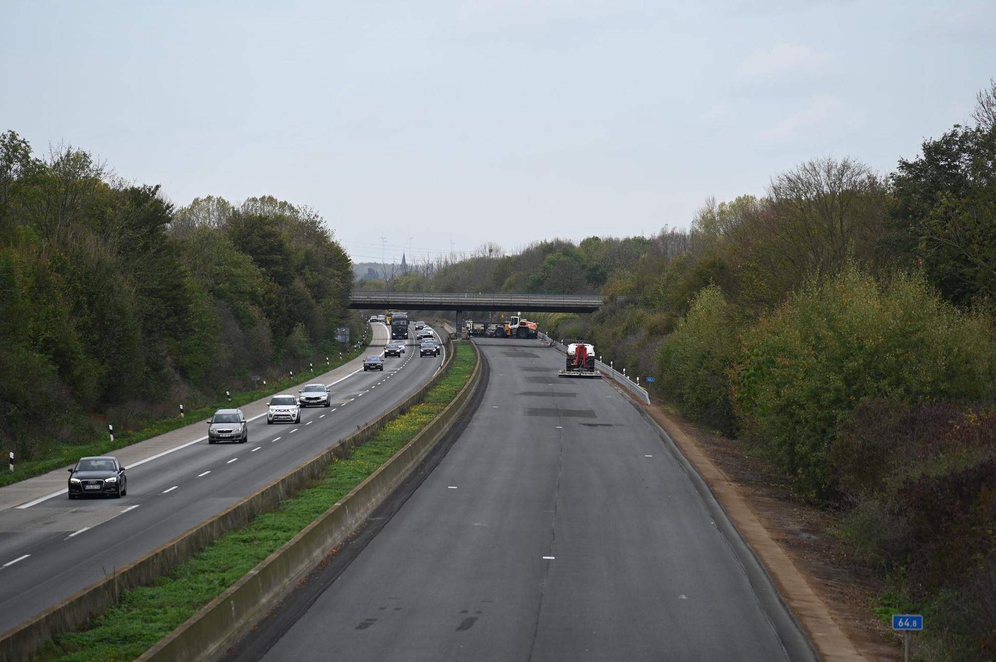 Update A61: Einseitiger Verkehr