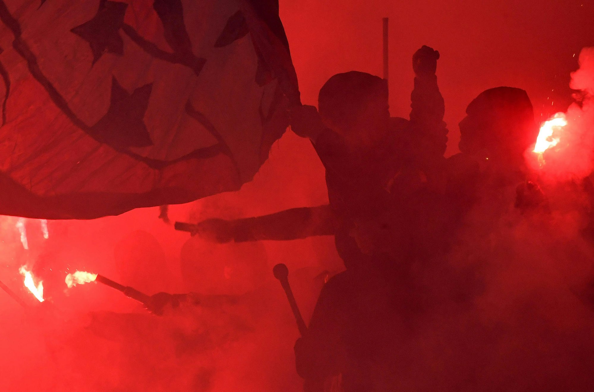 Pyro-Angriff in BayArena