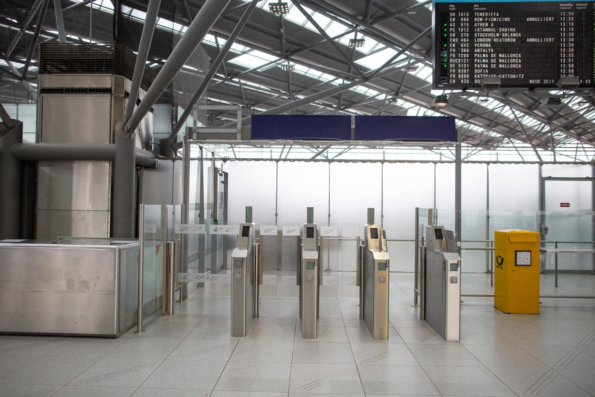 Der ehemalige Bereich derSicherheitskontrolle in Terminal 1