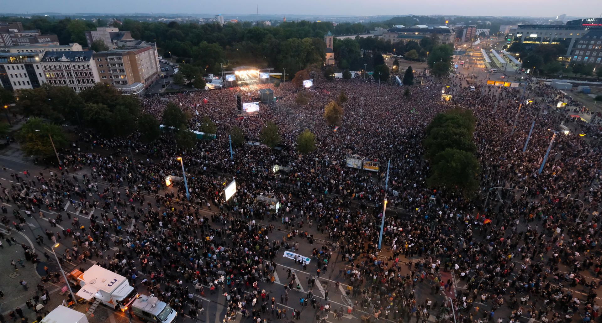 Chemnitz Konzert Luftaufnahme