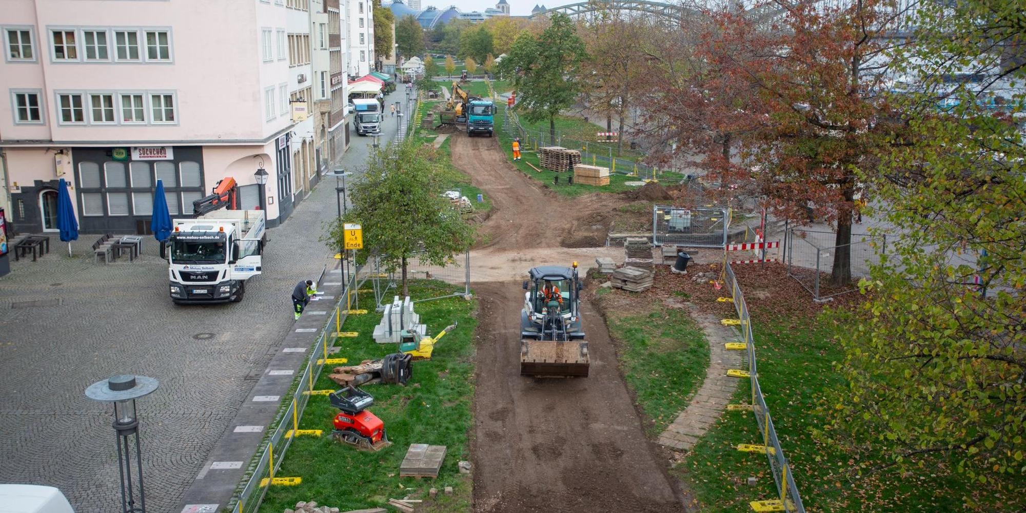 Radweg Rheinpromenade