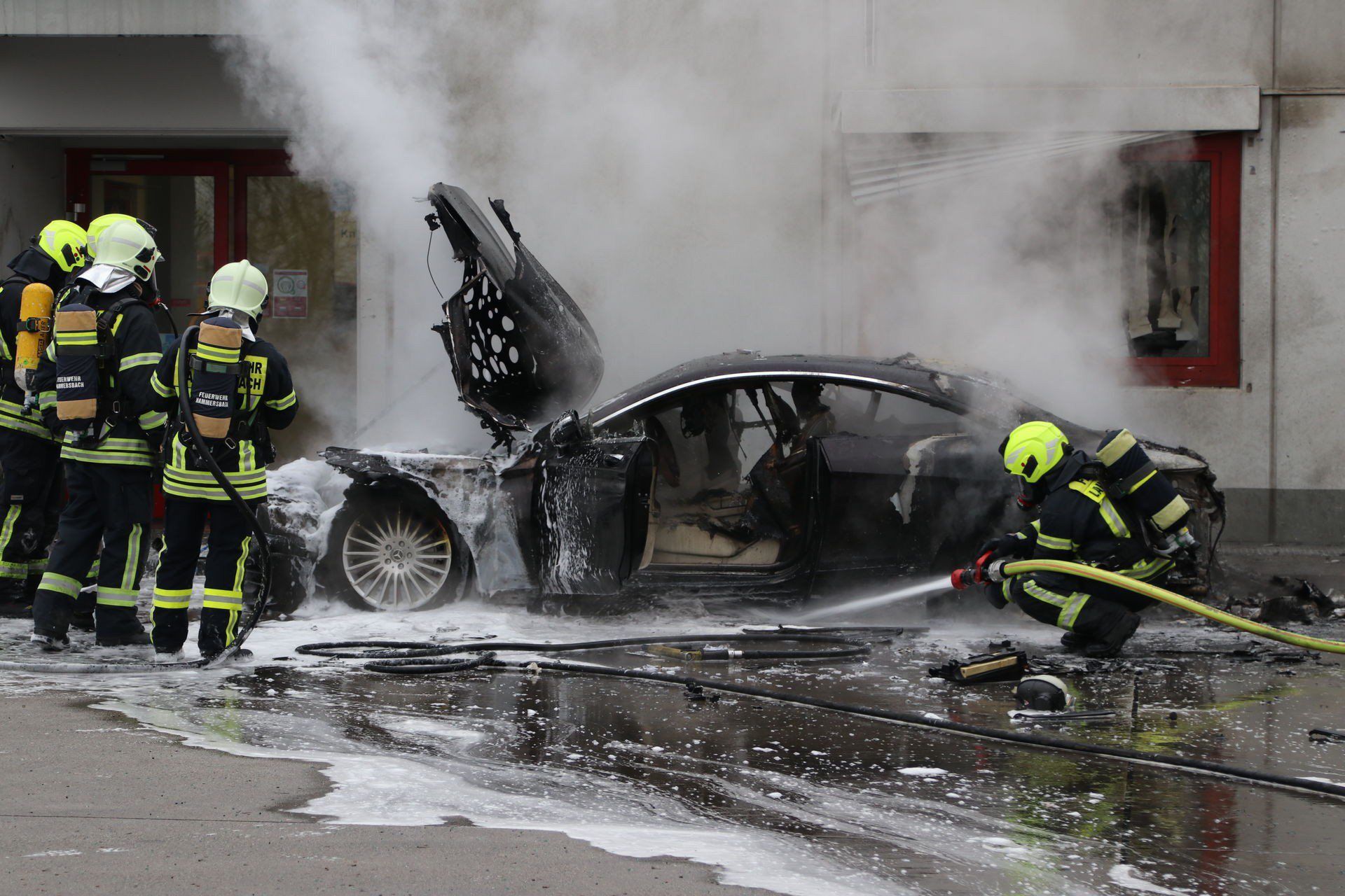 Brand Raststätte Hammersbach