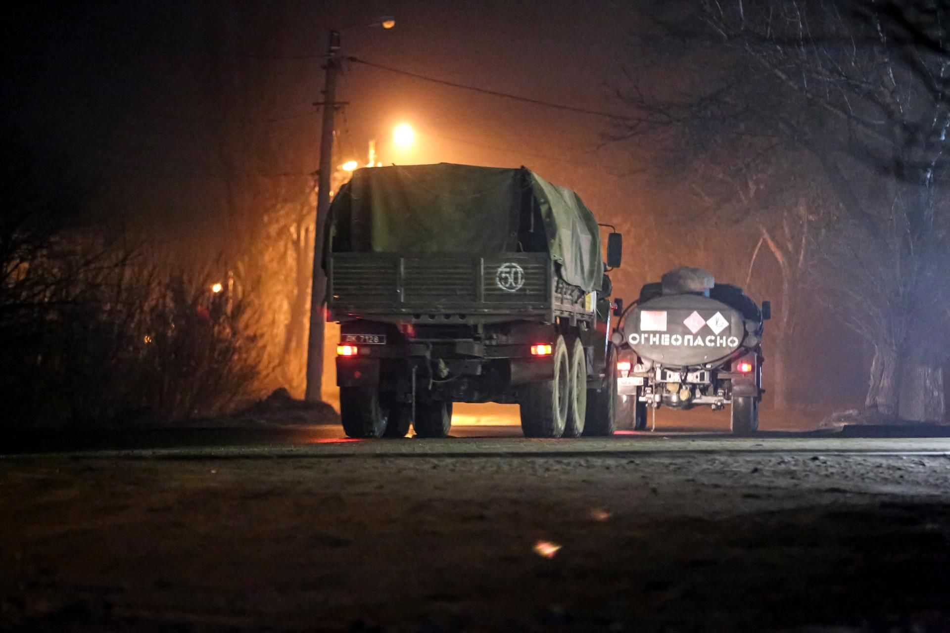 Militärlaster in Donezk