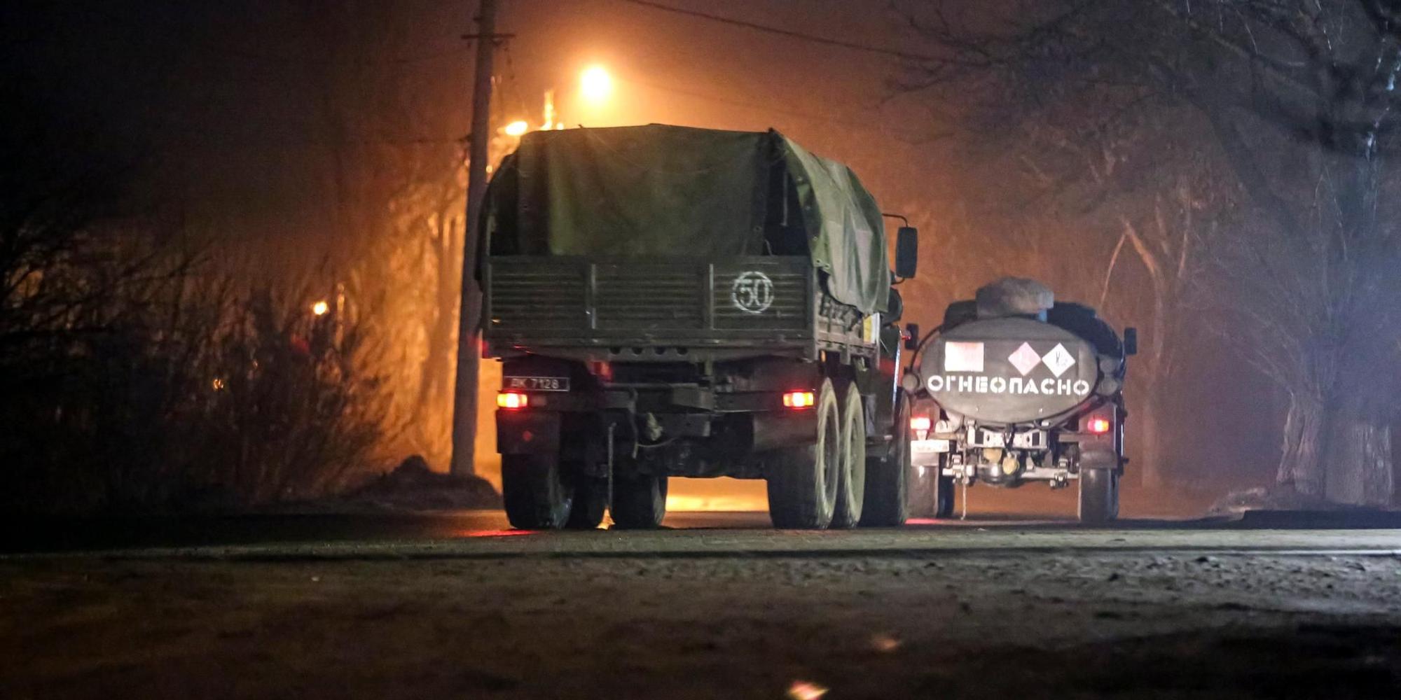 Militärlaster in Donezk