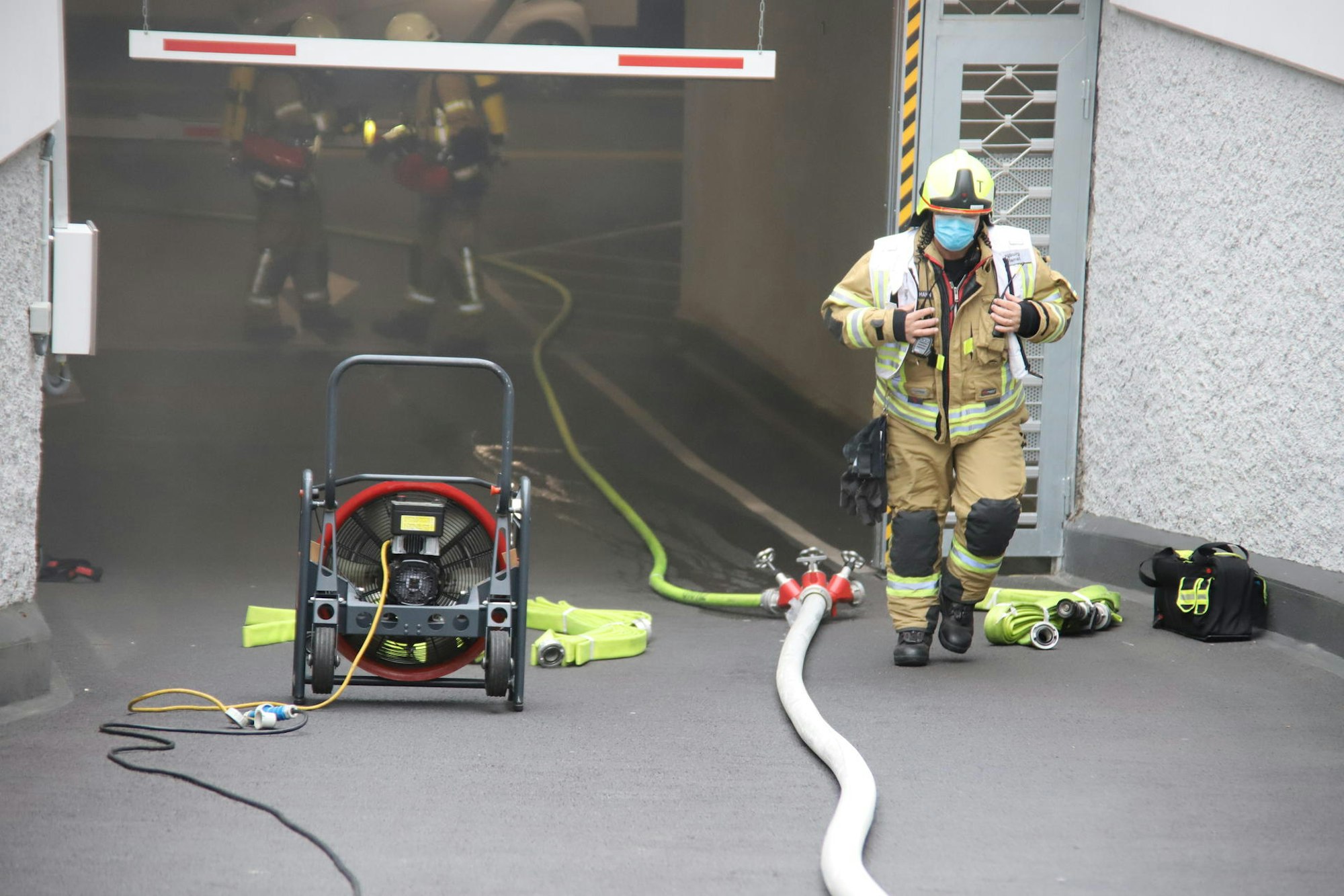 Motorbrand Tiefgarage