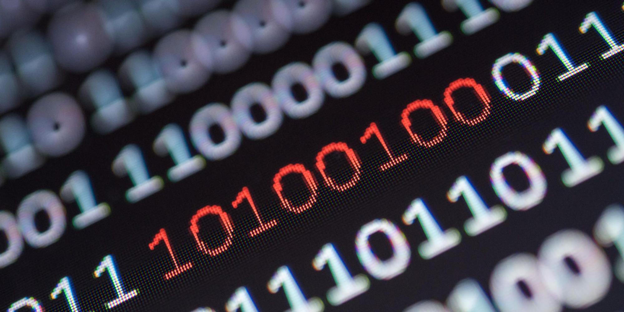 Cyberkriminalität Binärcode