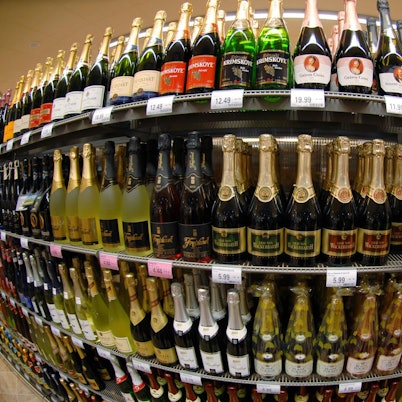 Sektflaschen Supermarkt