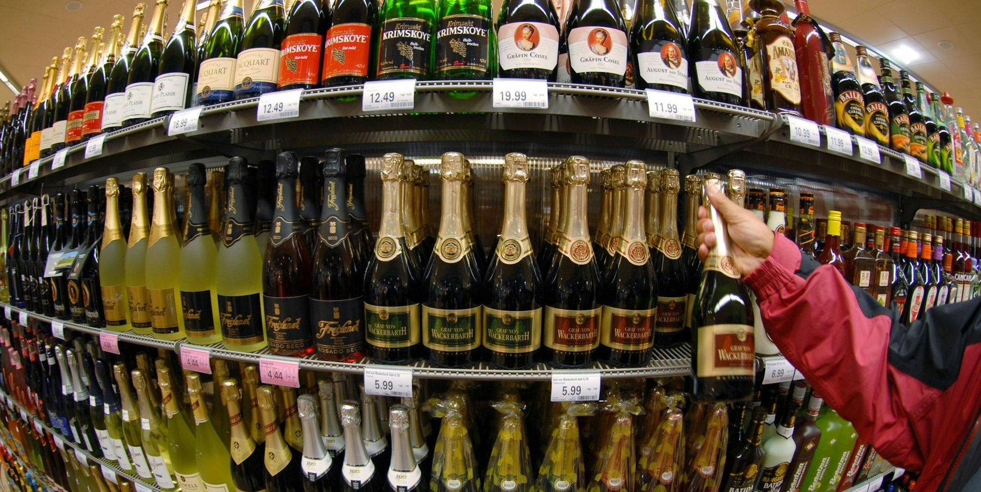 Sektflaschen Supermarkt