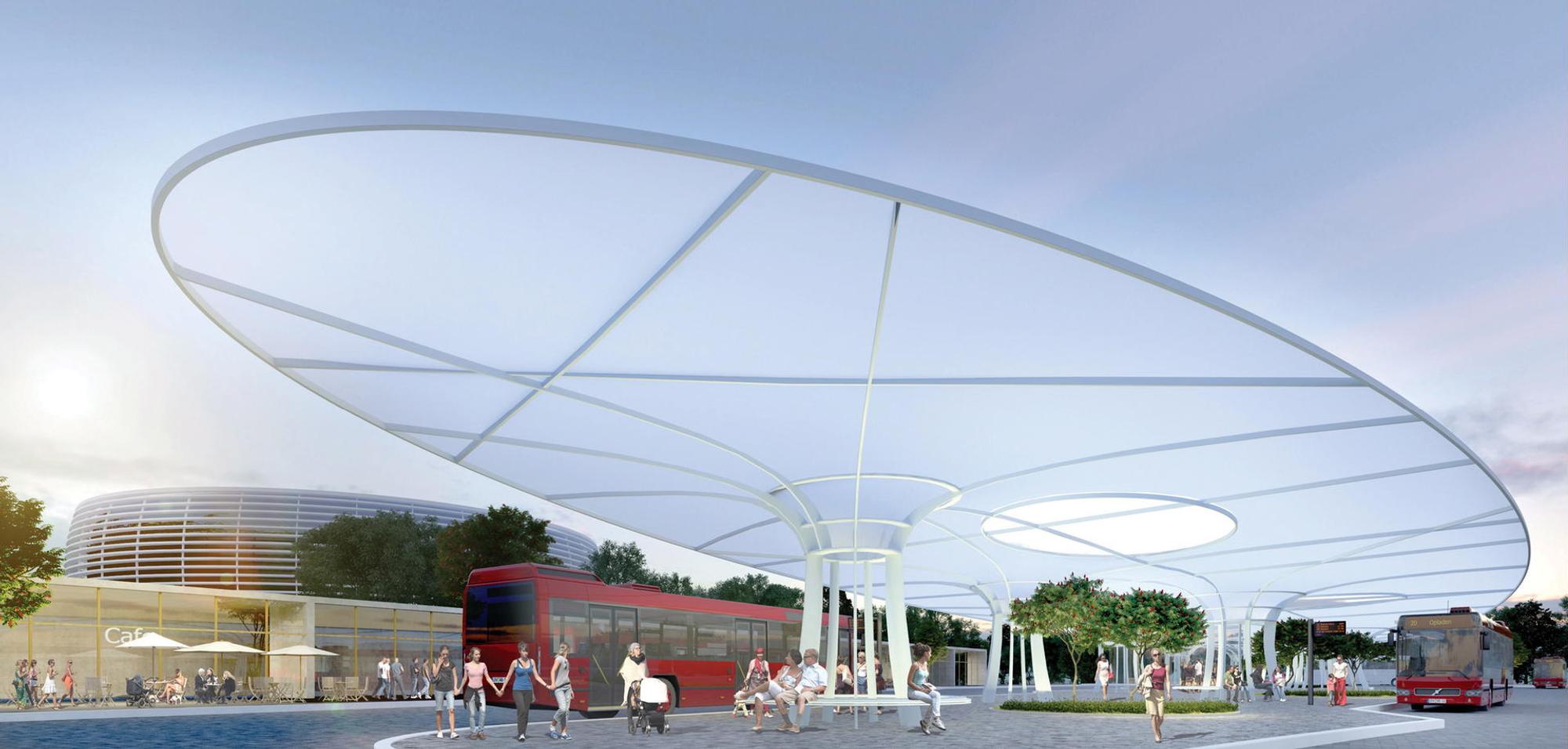 Dach Busbahnhof Wiesdorf