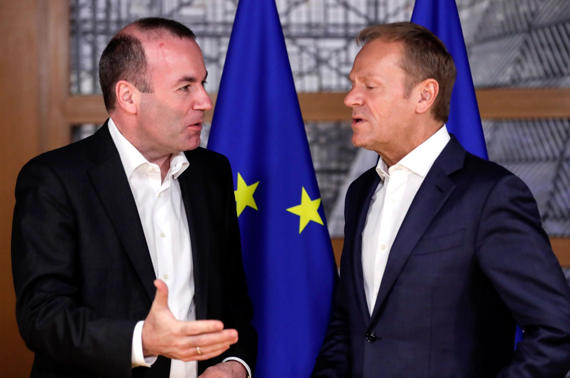 Manfred Weber und Donald Tusk