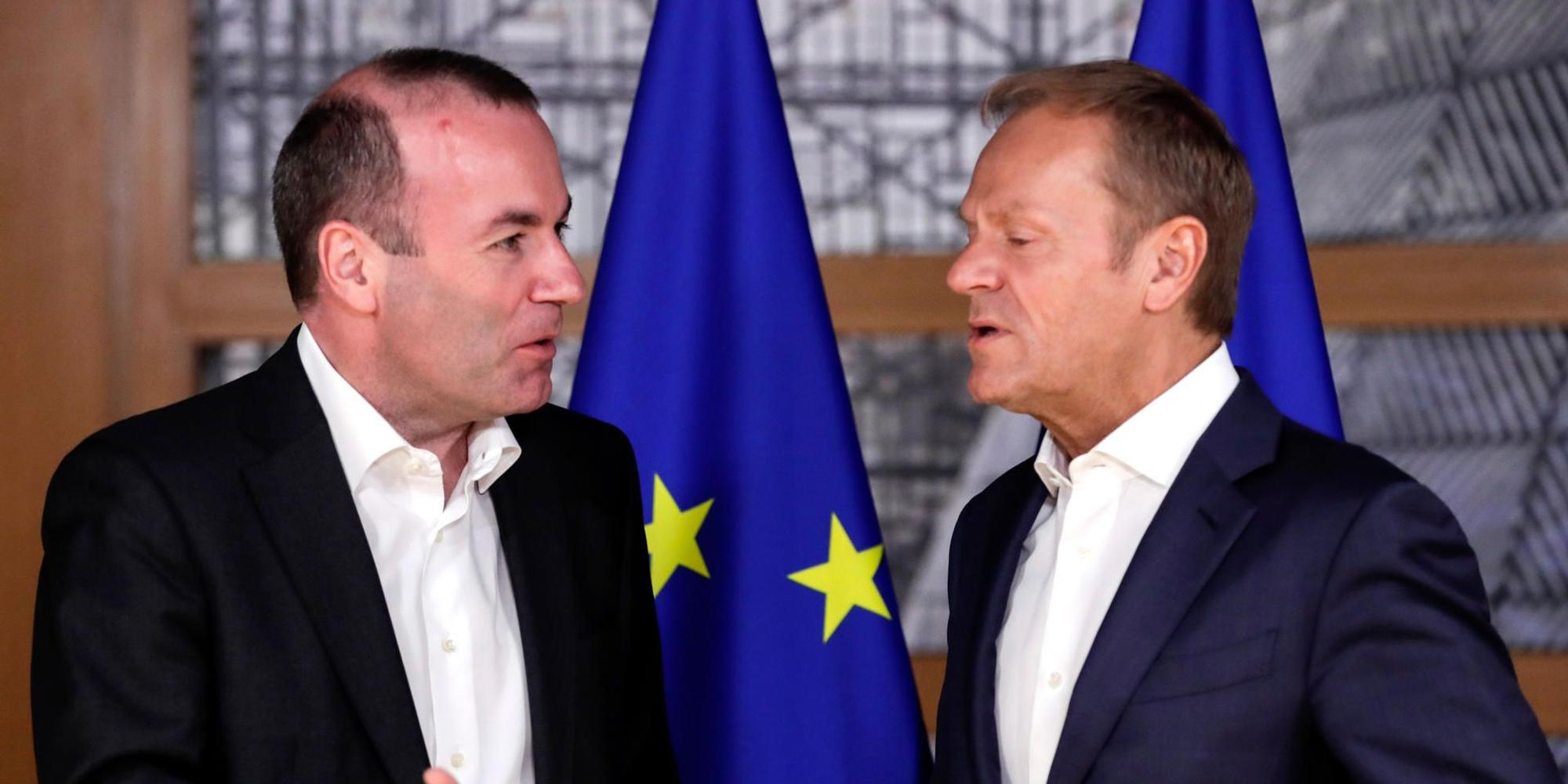 Manfred Weber und Donald Tusk