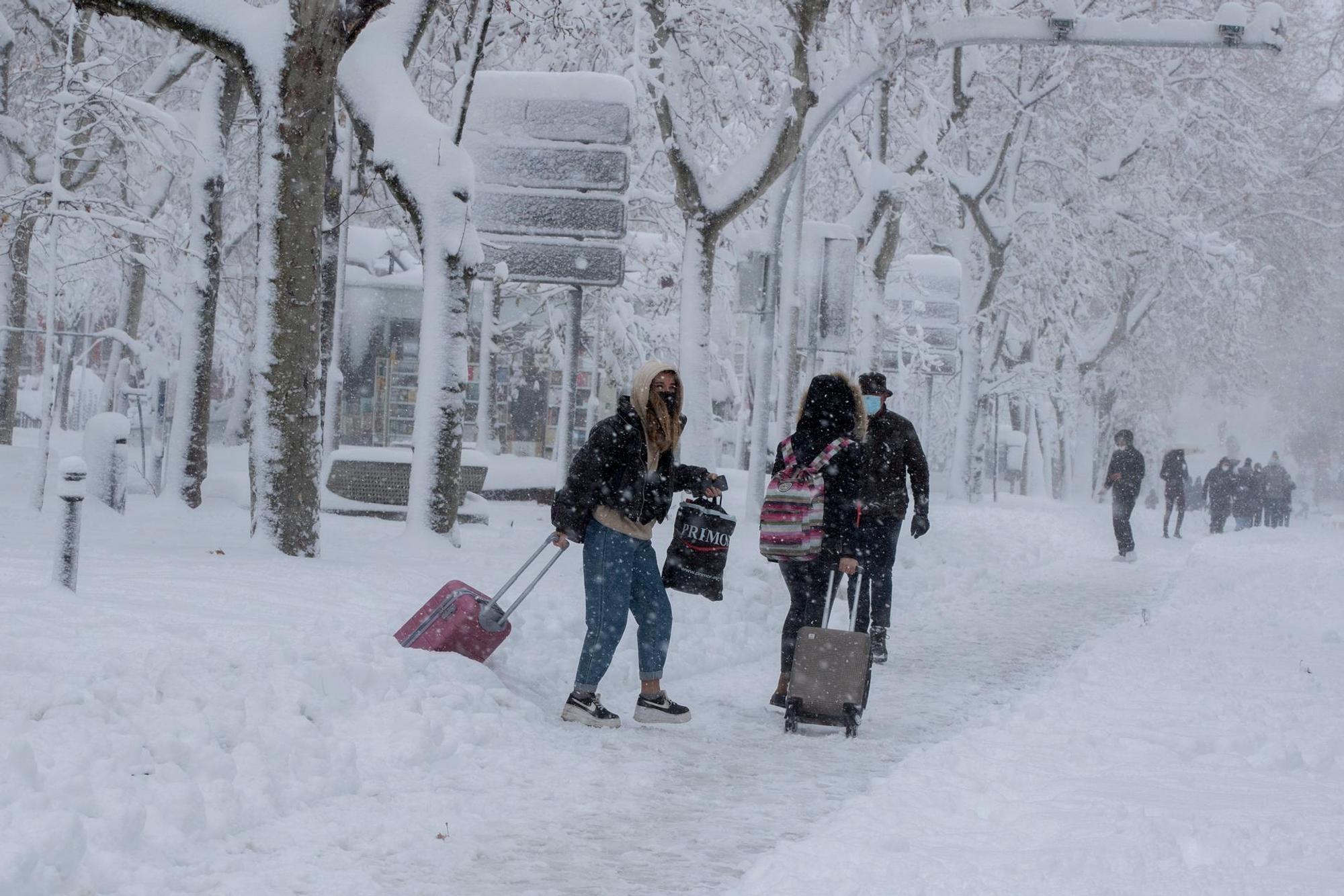 Schnee in Madrid