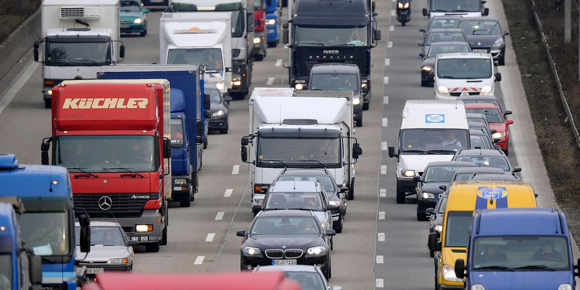 Stau auf der Autobahn