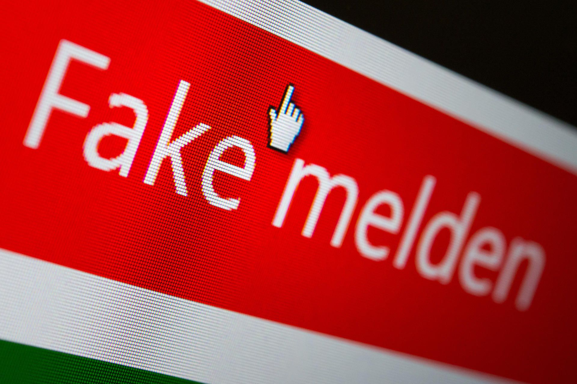 Fake News Meldebutton