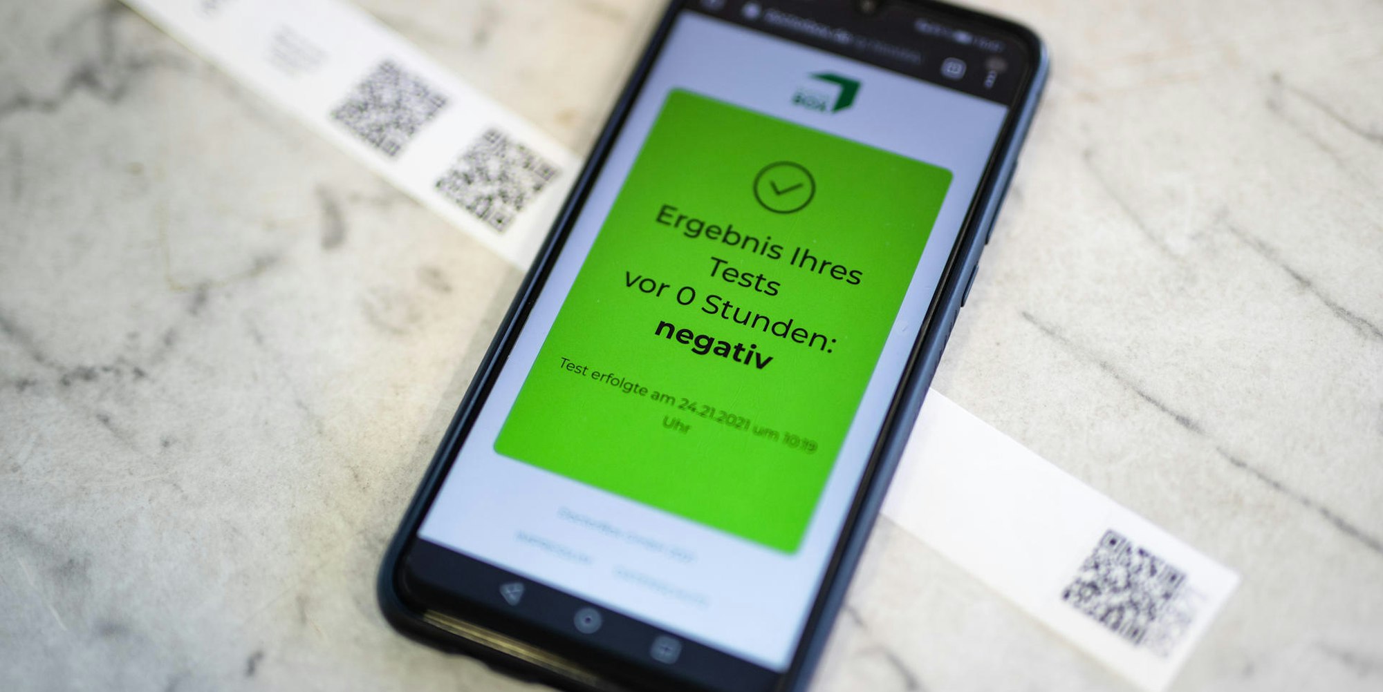 Symbolbild negativer Coronatest