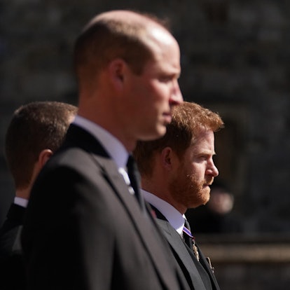 Prinz Harry und Prinz William bei den Trauerfeierlichkeiten für Königin Elizabeth.