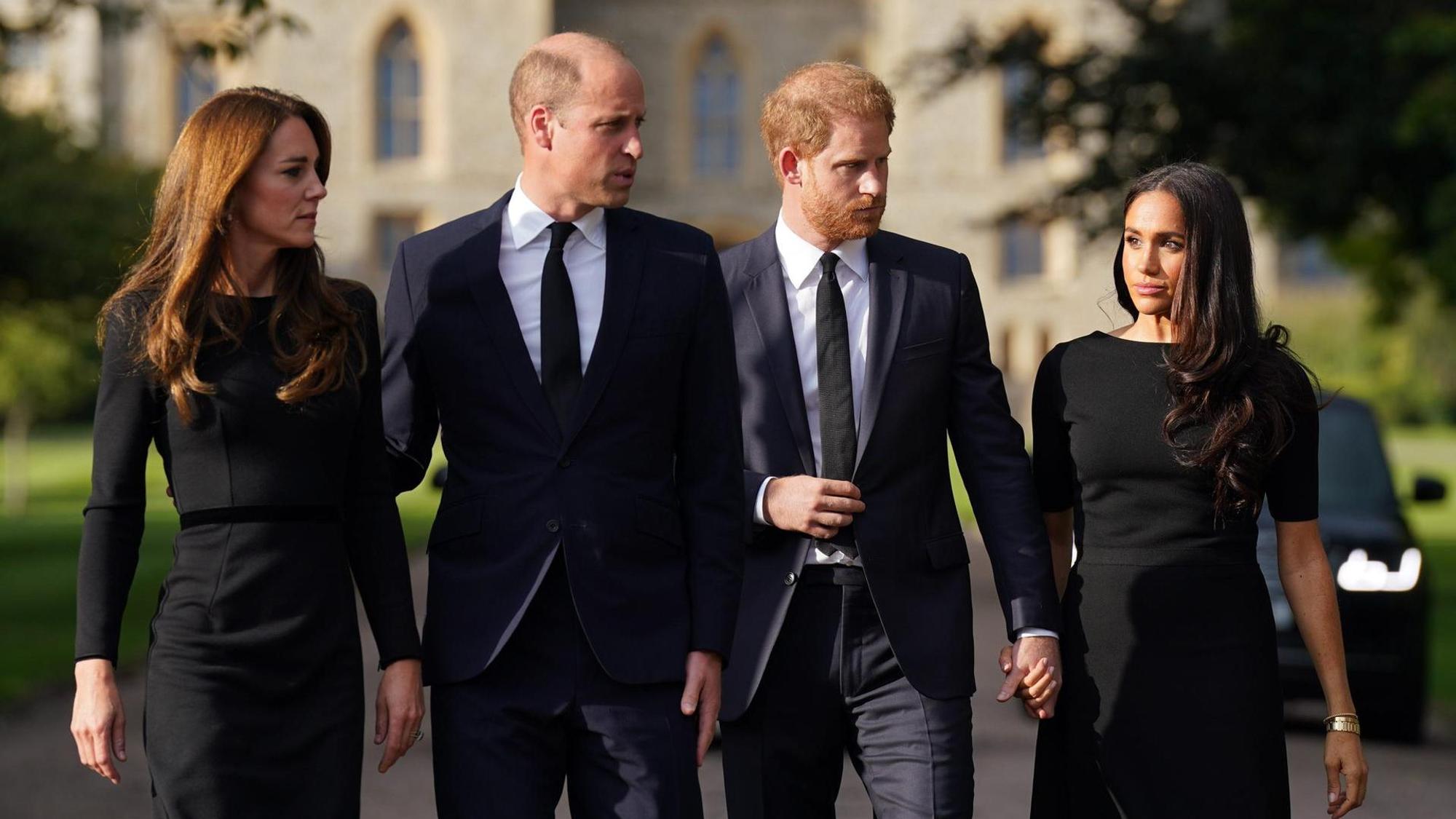Einst ein Dream Team: Prinzessin Kate, Prinz William, sein Bruder Prinz Harry und Herzogin Meghan. (v.l.n.r.)