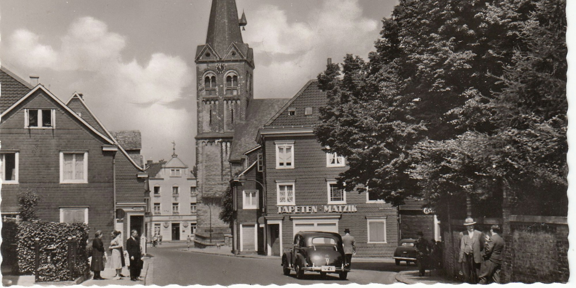 Burscheid-Kalender Hauptstr. mit Pastoratslinde Cekade 53-5