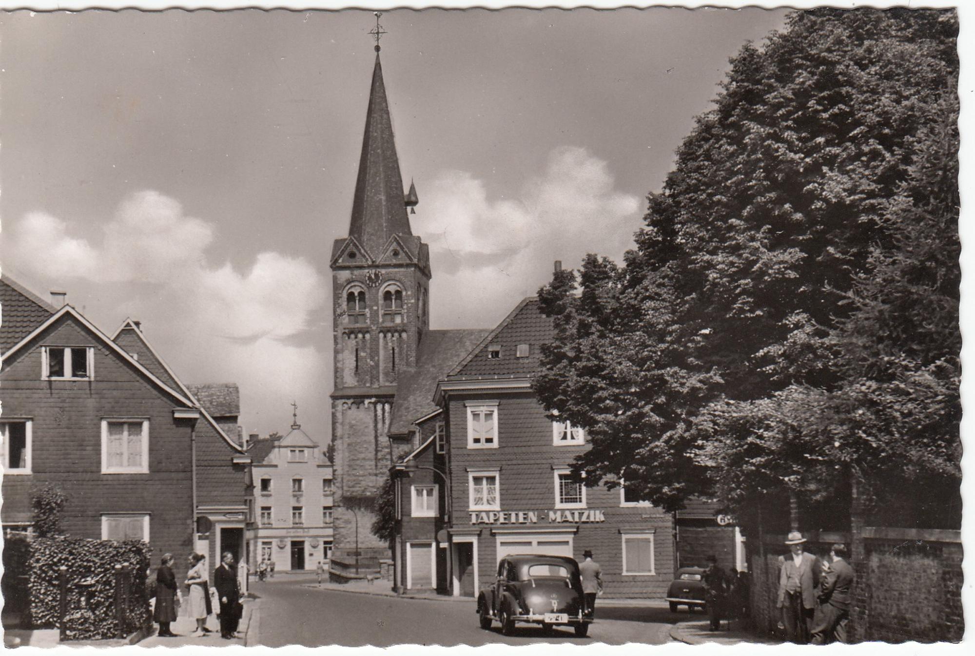 Burscheid-Kalender Hauptstr. mit Pastoratslinde Cekade 53-5