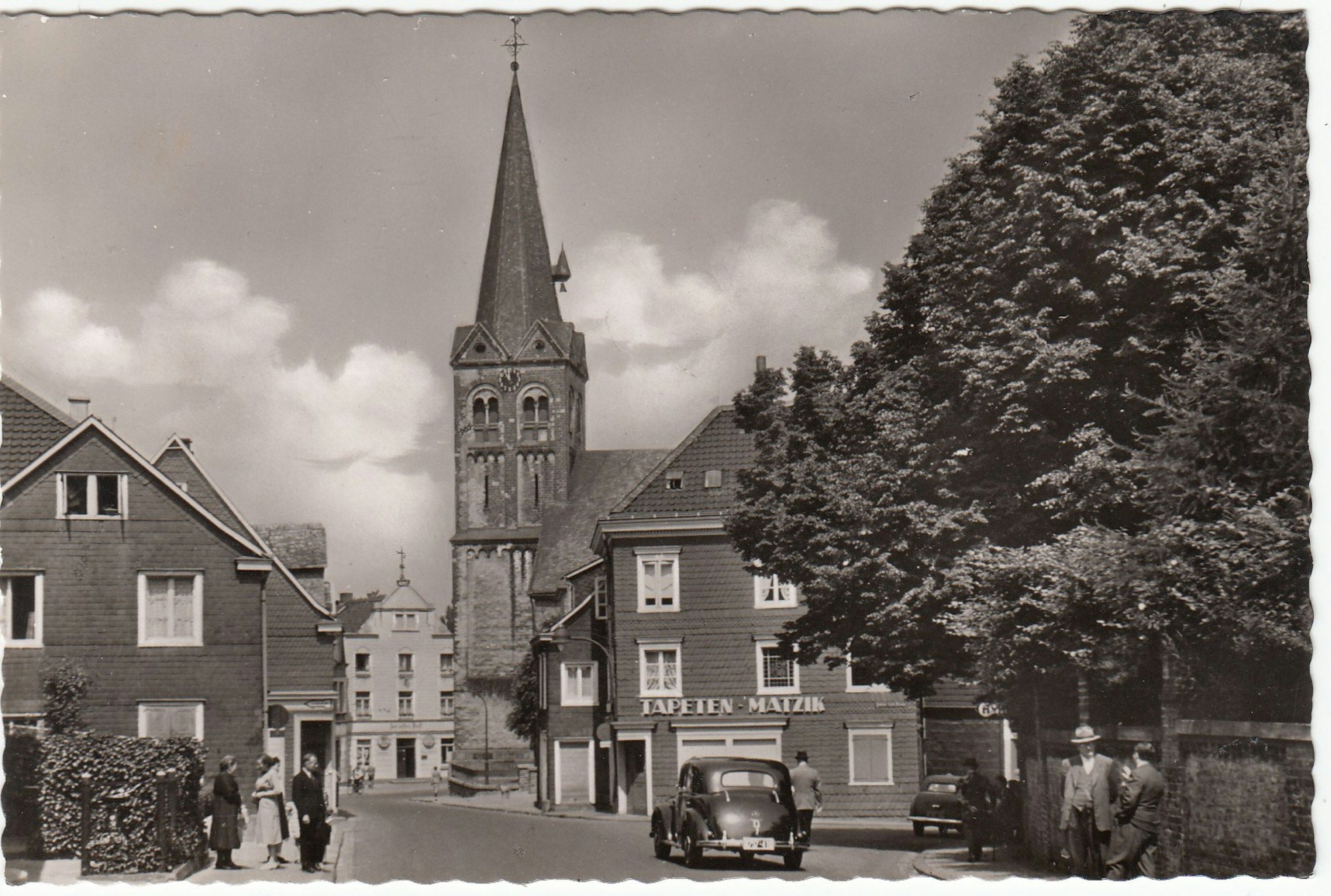 Burscheid-Kalender Hauptstr. mit Pastoratslinde Cekade 53-5