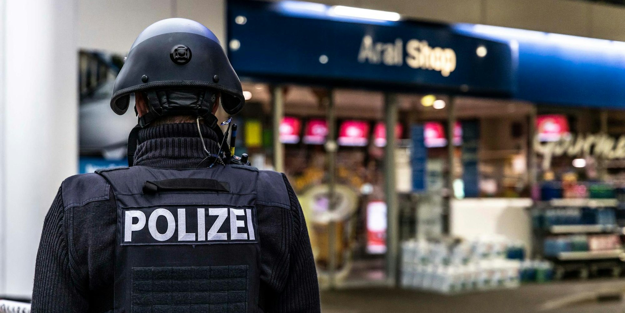 Tankstelle Polizei