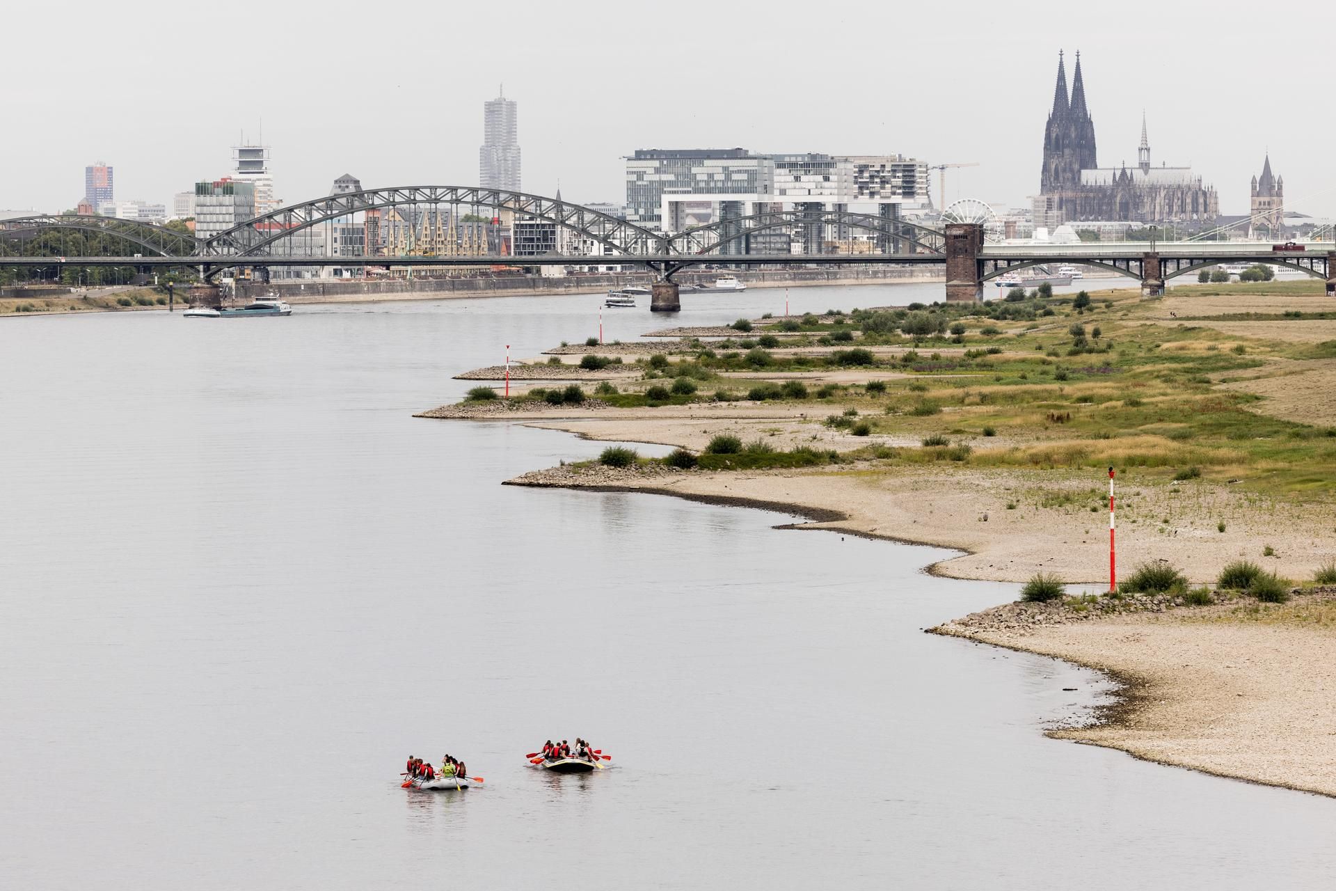Rhein mit Niedrigwasser