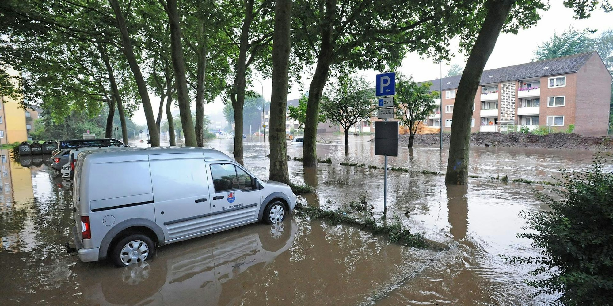 Rathaus Leichlingen Flut