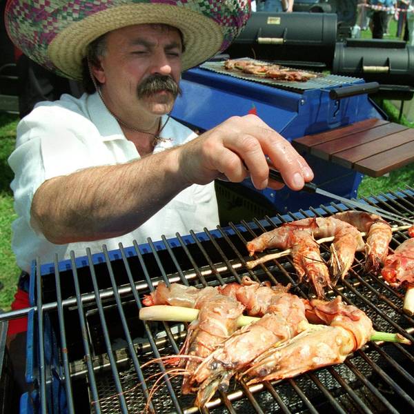 garnelen auf dem grill