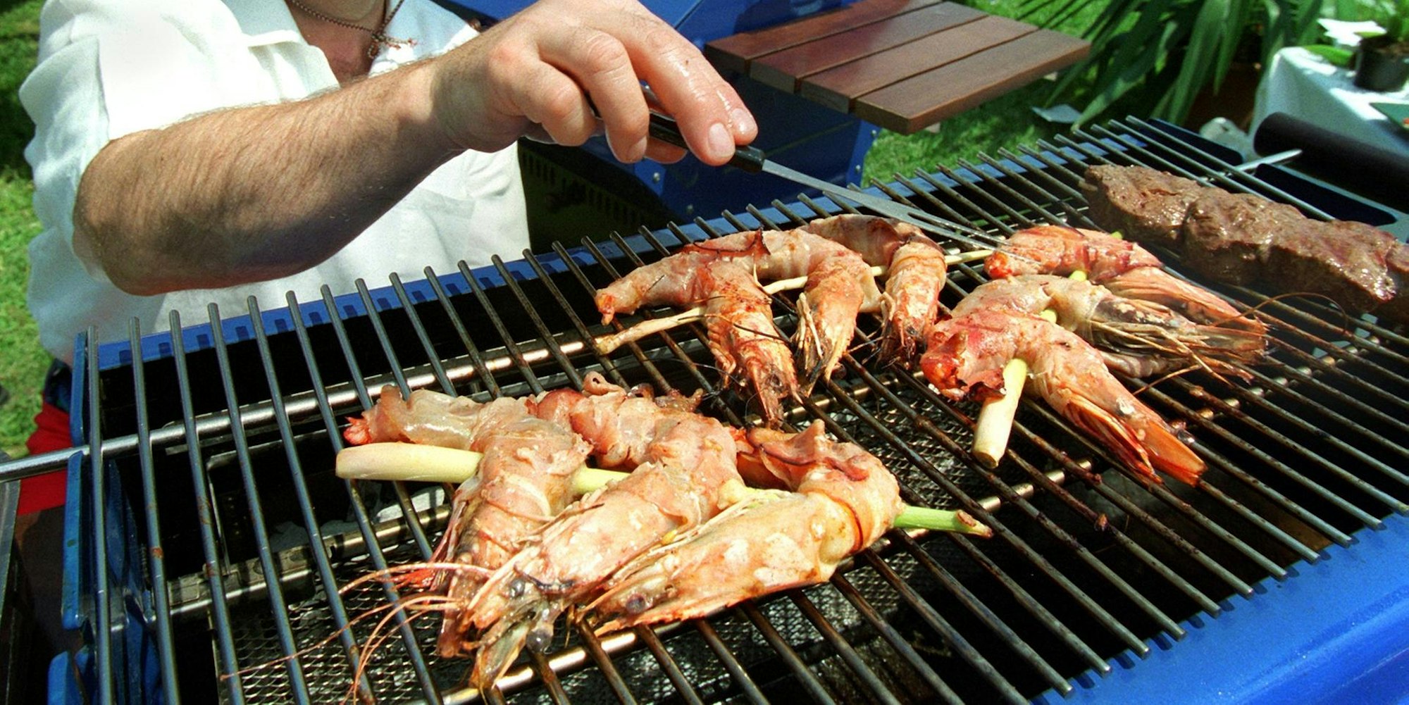 garnelen auf dem grill
